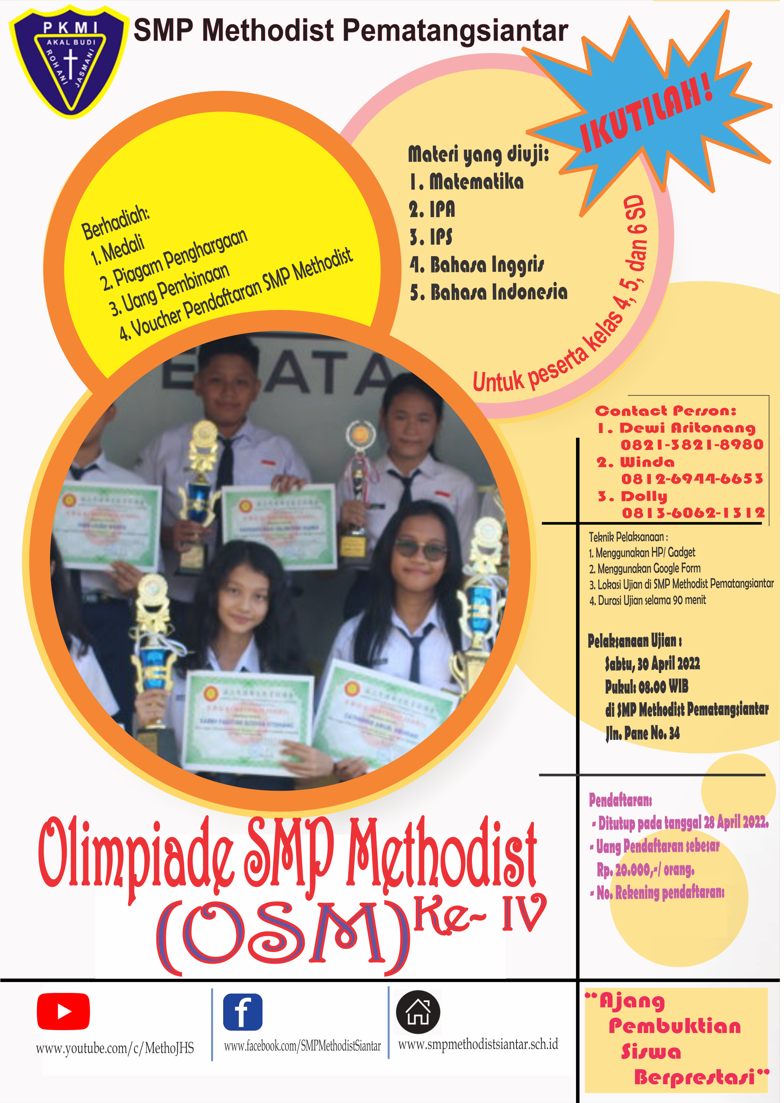 Olimpiade Sains SMP Methodist Pematangsiantar  ke 4